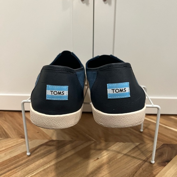 Tom’s size 14 blue slip on sneakers original comfort - Picture 4 of 9